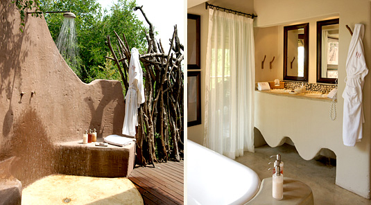Impodimo Game Lodge - Madikwe Game Reserve - Outdoor Shower & Bathroom